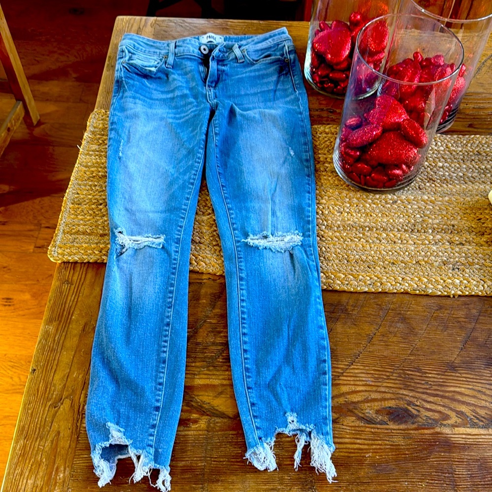 Paige Verdugo Crop distressed jeans